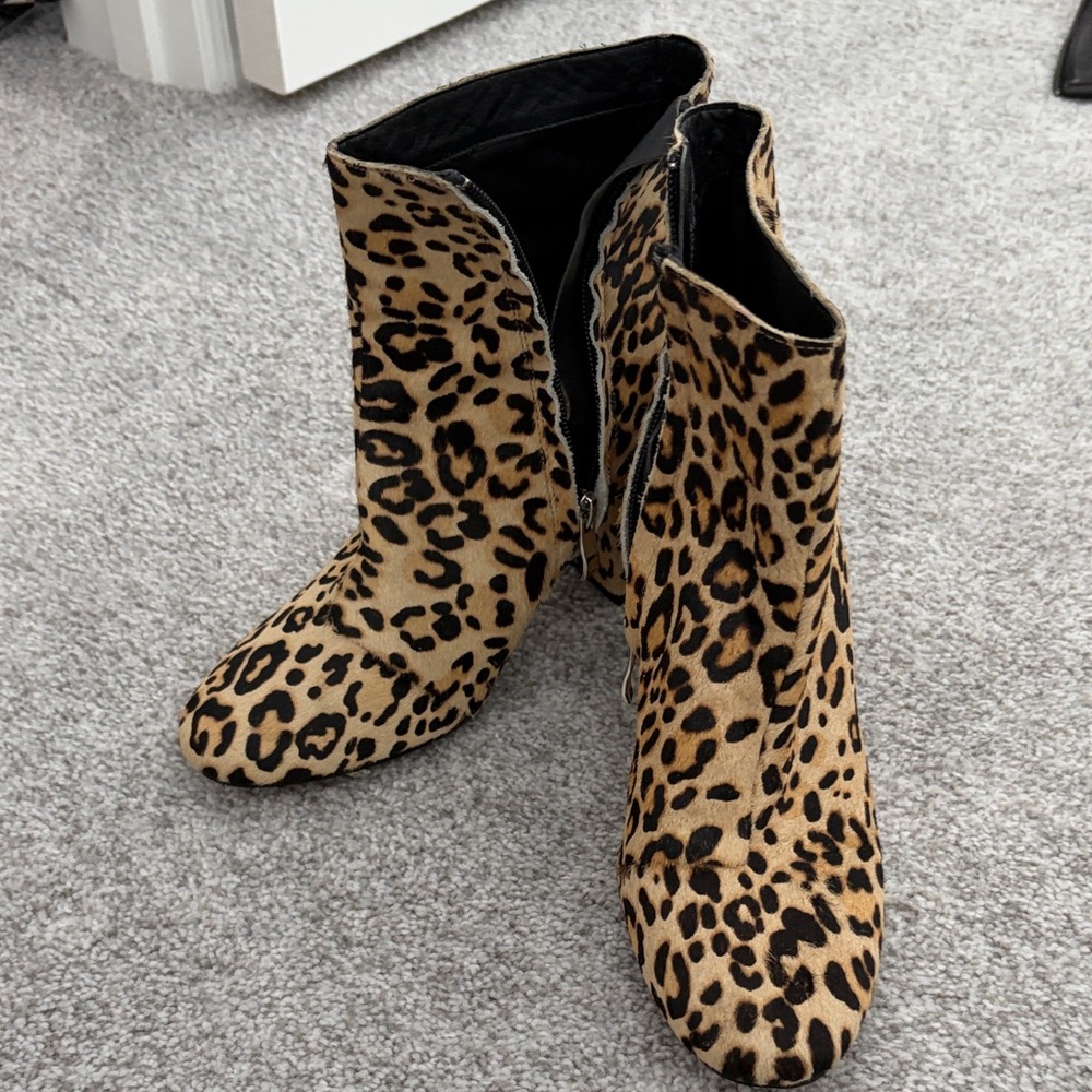 Halogen Animal Print Ankle Booties